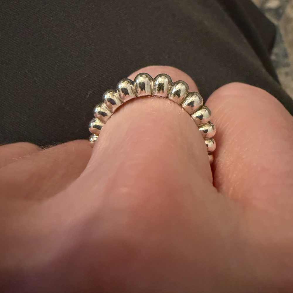 LAGOS Silver Fluted Caviar Ring - Picture 3 of 6